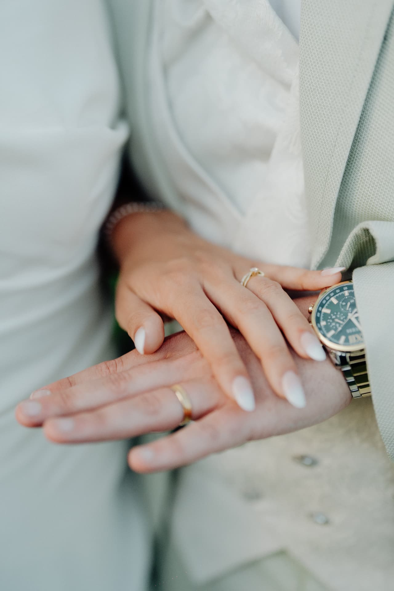 Hands and wedding rings
