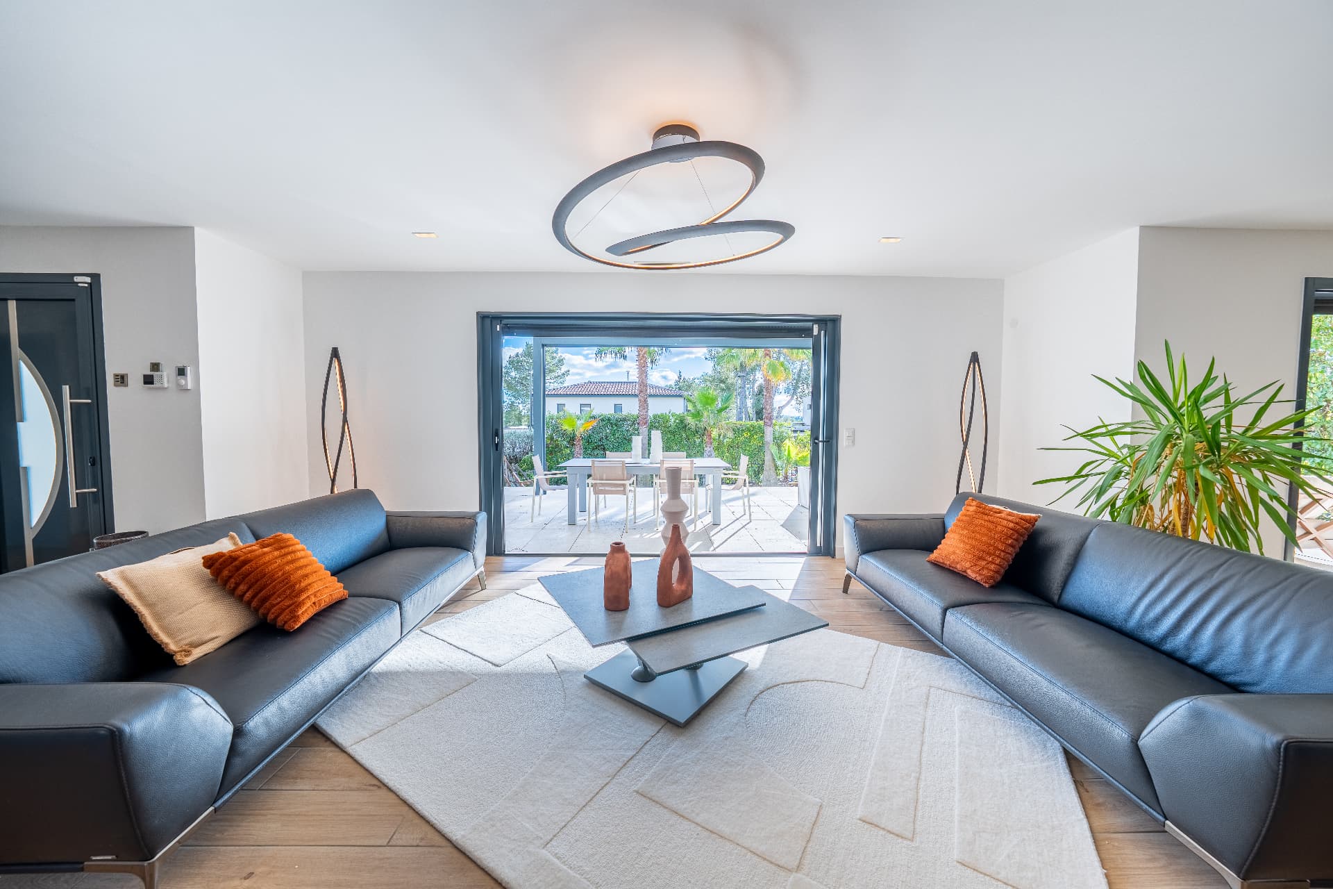 Open living room opening onto the terrace