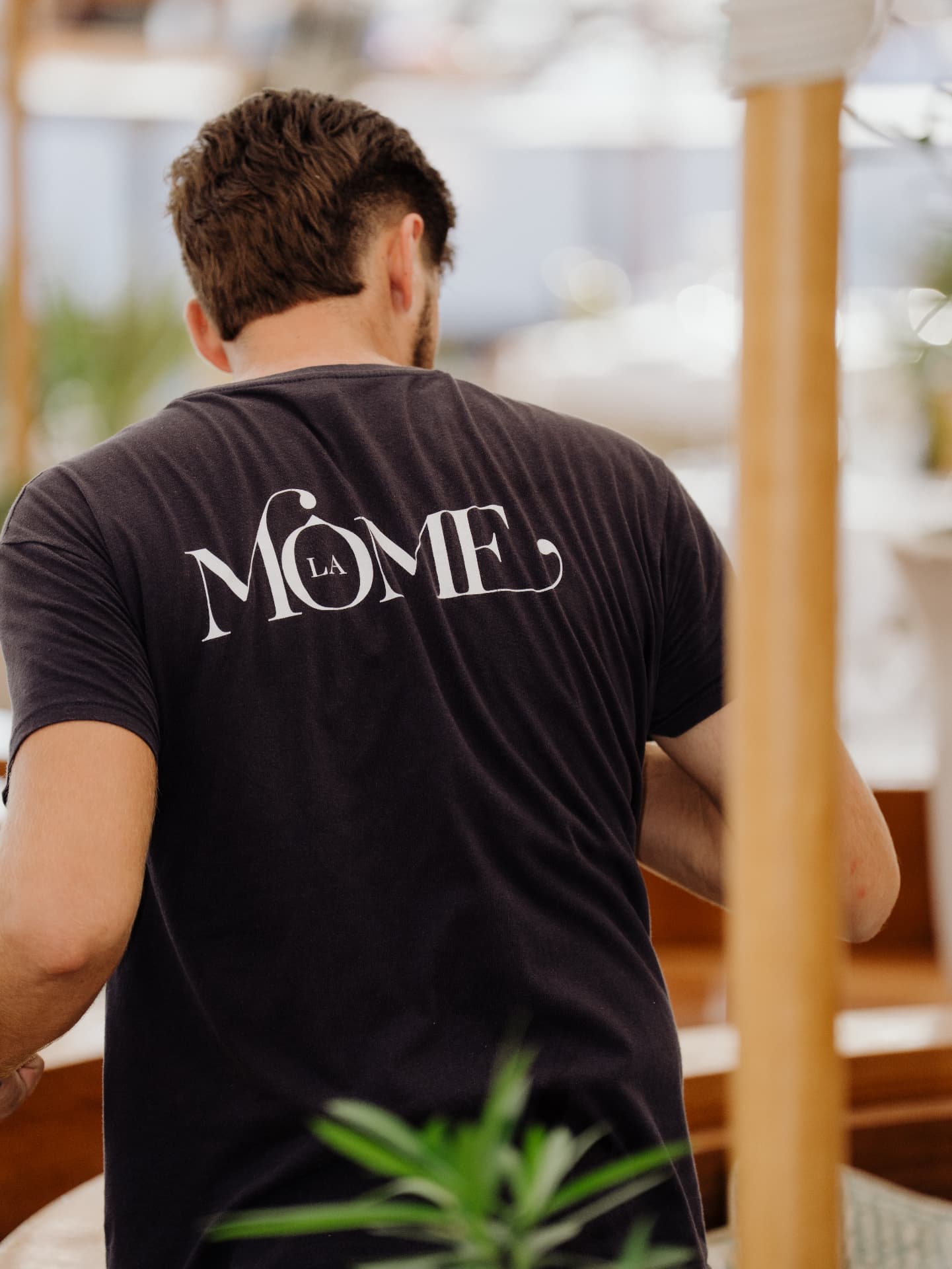 Staff at work on the terrace